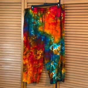 Tie-Dye Wide Leg Women’s Pants - Multi